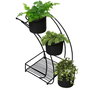 Aberto Design Jardinera Decorativa de Metal Negra